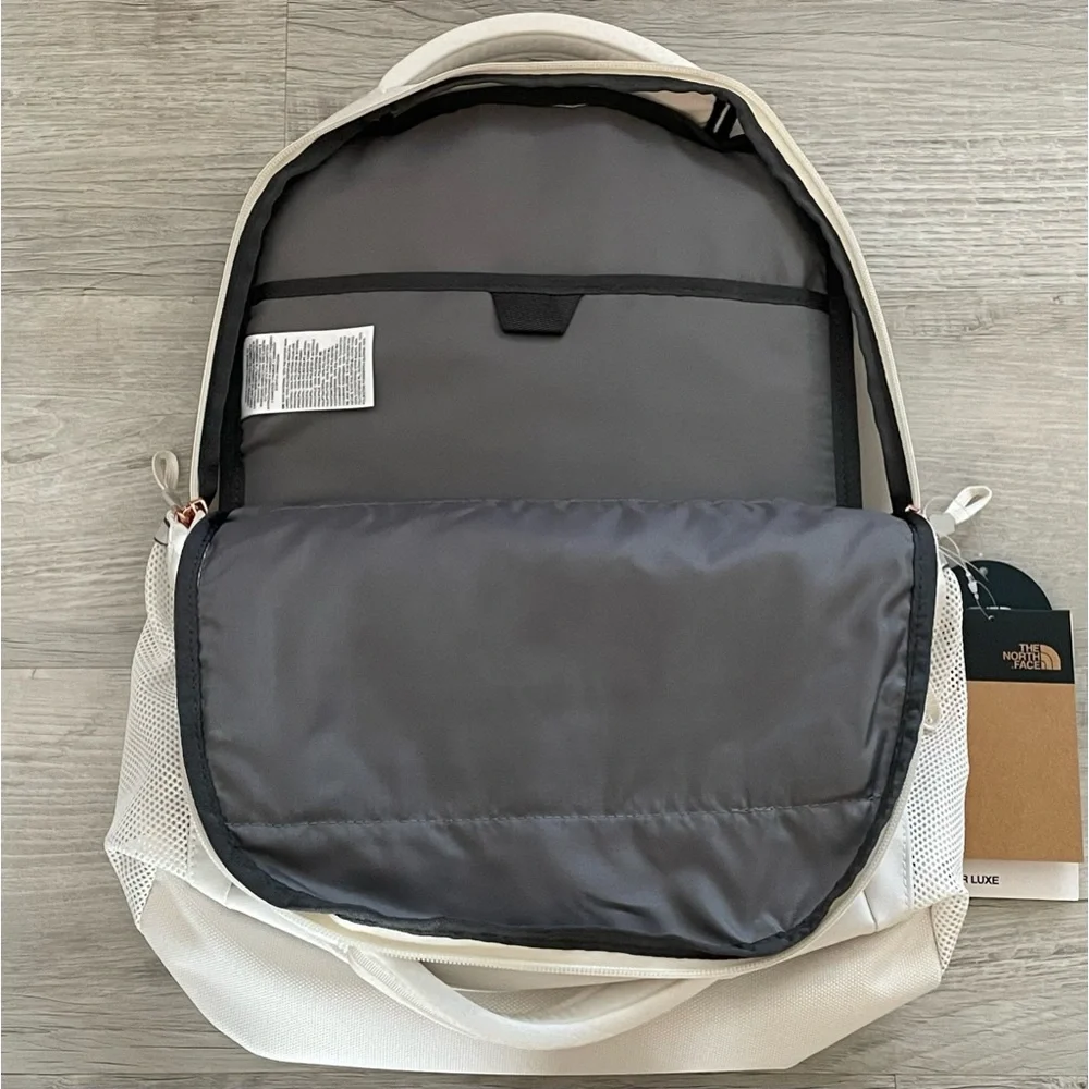 The North Face Jester Luxe Backpack “Gardenia White/Burnt Coral Metallic” - Picture 2 of 5